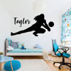 Room Wall Decor - Volleyball Player with Customized Name Vinyl Decal Stickers for Home or Dorm in Teen Girls Bedroom, Bathroom, or Locker Room - Custom Sizes and Colors Fit Any Themed Living Space