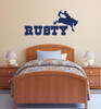 Room Wall Decor - Western Rodeo Cowboy w/Personalized Name - Vinyl Decal Wall Sticker for Kids, Boys or Girls Bedroom, Playroom, or Barn - Custom Sizes and Colors Match The Theme of Any Living Space
