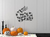 Sandworm Vinyl Decal ' Spooky Striped Creature ' Cute Halloween Door Decal