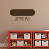 Skateboarder Wall Decal - Personalized Name with Skateboard Silhouette Vinyl Decor for Bedroom, Playroom, or Birthday Party Decoration