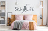 Ski Life Freestyle Skier Silhouette Decor Decal