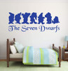 Snow White Decoration Wall Decor - Seven Dwarfs Doc Happy Dopey Grumpy Bashful Sneezy Sleepy - Vinyl Wall Art for Playroom, Child's Bedroom, Nursery, Library, Preschool