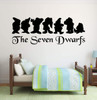 Snow White Decoration Wall Decor - Seven Dwarfs Doc Happy Dopey Grumpy Bashful Sneezy Sleepy - Vinyl Wall Art for Playroom, Child's Bedroom, Nursery, Library, Preschool