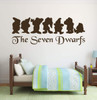 Snow White Decoration Wall Decor - Seven Dwarfs Doc Happy Dopey Grumpy Bashful Sneezy Sleepy - Vinyl Wall Art for Playroom, Child's Bedroom, Nursery, Library, Preschool