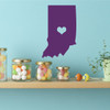 State of Indiana Vinyl Wall Decor - 19th State, Indianapolis Indiana, Hoosier State, Midwestern States