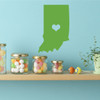 State of Indiana Vinyl Wall Decor - 19th State, Indianapolis Indiana, Hoosier State, Midwestern States