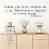 Success Quote Wall Decal - "Failure Will Never Overtake Me If My Determination To Succeed Is Strong Enough" - Og Mandino Vinyl Decor for Home, Office, Gym, Classroom