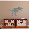T Rex Wall Decal | Dinosaur Themed Vinyl Home Decor Sticker for Boys Bedroom | Small, Large Sizes | Black, Brown, Green