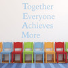TEAM Motivational Decals - Vinyl Wall Decor for Sports, Classroom, Family - Teamwork Inspirational Quote - Together Everyone Achieves More Acronym