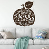 Thanksgiving Wall Decor ' 'Have a Very Happy Thanksgiving' Pumpkin Silhouette Design - Vinyl Decoration For Home, Living Room, Entryway or Fireplace
