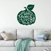 Thanksgiving Wall Decor ' 'Have a Very Happy Thanksgiving' Pumpkin Silhouette Design - Vinyl Decoration For Home, Living Room, Entryway or Fireplace