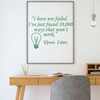 Thomas Edison Wall Decal - I Have Not Failed - Motivational Vinyl Quotes for Home, Bedroom or Living Room Decor - Decal Only - Frame Not Included