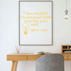 Thomas Edison Wall Decal - I Have Not Failed - Motivational Vinyl Quotes for Home, Bedroom or Living Room Decor - Decal Only - Frame Not Included