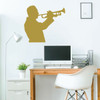 Trumpet Player Wall Decal - Music Studio Decoration - Vinyl Design for Home Decor, Bedroom or Playroom - Musicians Gift