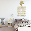 Unicorn Wall Decal - Always Be Yourself Unless - Vinyl Decor For Girl's Bedroom, Playroom or Bathroom - Kids Home Decorations