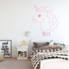 Unicorn Wall Decal - Emoji Vinyl Sticker Decor for Girl's Bedroom, Playroom or Bathroom - Kids Home Decorations