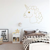 Unicorn Wall Decal - Emoji Vinyl Sticker Decor for Girl's Bedroom, Playroom or Bathroom - Kids Home Decorations