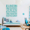 Unicorn Wall Decal - Stay True - Vinyl Decor For Girl's Bedroom, Playroom or Bathroom - Kids Home Decorations