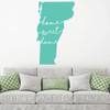 Vermont Wall Decor - Home Sweet Home - State Decal Silhouette Vinyl Art for Home, Living Room or Family Room Decoration
