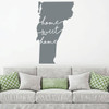 Vermont Wall Decor - Home Sweet Home - State Decal Silhouette Vinyl Art for Home, Living Room or Family Room Decoration