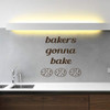 Vinyl Decal for Kitchen Wall Decor ' 'Bakers Gonna Bake' - Silhouette Cookies - Home Decoration - Chef Gifts D'cor, Mother's day, or Birthday Gift