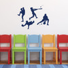 Vinyl Room Wall Decor - Sports Decoration - Baseball Player Wall Decal Pitching Catching Diving Batting Boys' Room Vinyl Wall Decor - Vinyl Decal for Home, Bedroom or Locker Room - Removable Stickers - Custom Sizes and Colors Fit Any Themed Living