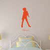 Violin Wall Decor - Personalized Vinyl Sticker Silhouette Decal - Violinist Gifts for Girl's Bedroom, Playroom or Music Room