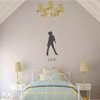 Violin Wall Decor - Personalized Vinyl Sticker Silhouette Decal - Violinist Gifts for Girl's Bedroom, Playroom or Music Room