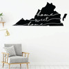 Virginia Wall Decal - Home Sweet Home - State Silhouette Vinyl Art for Home Decor, Living Room or Family Room Decoration