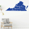 Virginia Wall Decal - Home Sweet Home - State Silhouette Vinyl Art for Home Decor, Living Room or Family Room Decoration