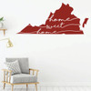 Virginia Wall Decal - Home Sweet Home - State Silhouette Vinyl Art for Home Decor, Living Room or Family Room Decoration