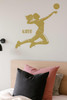 Volleyball girl player spiking vinyl decal