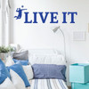 Volleyball Wall Decal - Live It - Vinyl Decor For Boy's Bedroom or Playroom - Sports Decorations