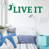 Volleyball Wall Decal - Live It - Vinyl Decor For Boy's Bedroom or Playroom - Sports Decorations