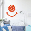 Volleyball Wall Decal - Smily Face - Vinyl Art Decor for Bedroom or Playroom - Sports Decorations