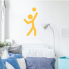 Volleyball Wall Decal - Spike Stick Figure - Vinyl Decor for Bedroom or Playroom - Sports Decorations