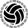 Volleyball Wall Decal - Words - Vinyl Art Decor for Bedroom or Playroom - Sports Decorations