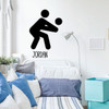 Volleyball Wall Decal Stick Figure - Personalized Vinyl Decor For Bedroom or Playroom - Sports Decorations