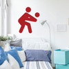 Volleyball Wall Decal Stick Figure - Personalized Vinyl Decor For Bedroom or Playroom - Sports Decorations