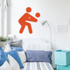 Volleyball Wall Decal Stick Figure - Personalized Vinyl Decor For Bedroom or Playroom - Sports Decorations