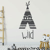 Wall Decal for Children - Wild Teepee - Vinyl Decor for Baby's Room, Bedroom or Play Room