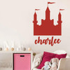 Wall Decal for Girl's Room - Personalized Princess Castle - Children Decoration for Bedroom or Playroom