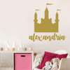 Wall Decal for Girl's Room - Personalized Princess Castle - Children Decoration for Bedroom or Playroom