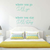 Wall Decal for Spouses - 'Where You Go, I'll Go' - Vinyl Sticker for Master Bedroom, Guest Room, Entryway or Living Room