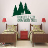 Wall Decal Nature Scene with Silhouette Trees ' 'Vinyl Lettering: From Little Seeds Grow Mighty Trees' ' Baby Boy's or Girl's Bedroom, Playroom Decoration