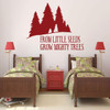 Wall Decal Nature Scene with Silhouette Trees ' 'Vinyl Lettering: From Little Seeds Grow Mighty Trees' ' Baby Boy's or Girl's Bedroom, Playroom Decoration