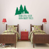 Wall Decal Nature Scene with Silhouette Trees ' 'Vinyl Lettering: From Little Seeds Grow Mighty Trees' ' Baby Boy's or Girl's Bedroom, Playroom Decoration