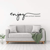 Wall Decal Quotes ' Enjoy The Little Things ' Cursive and Block Removable Lettering Vinyl Sticker for Bedroom Decor, Living Room Entryway Decoration - Teen, Tween, Gift