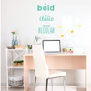 Wall Decor for Teens - Be Bold or Italic But Never Regular - Removable Vinyl Decal for Children Bedroom, Playroom or Study Area