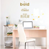 Wall Decor for Teens - Be Bold or Italic But Never Regular - Removable Vinyl Decal for Children Bedroom, Playroom or Study Area